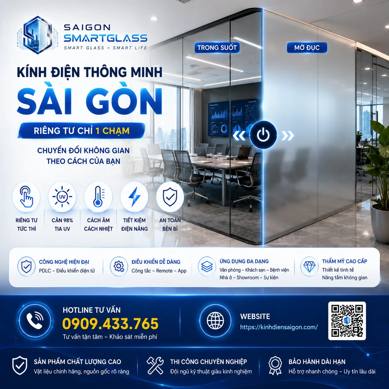 kính điện thông minh Sài Gòn